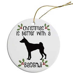 Dog Breed Specific Round Christmas Ornament