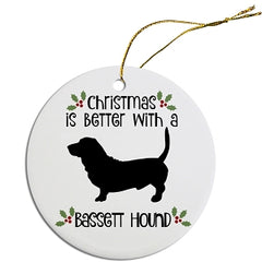 Dog Breed Specific Round Christmas Ornament