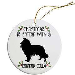 Dog Breed Specific Round Christmas Ornament