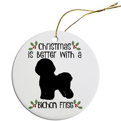 Dog Breed Specific Round Christmas Ornament