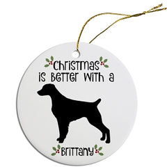 Dog Breed Specific Round Christmas Ornament