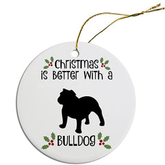 Dog Breed Specific Round Christmas Ornament