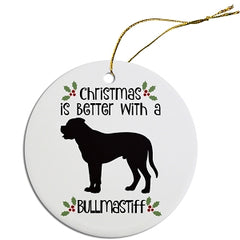 Dog Breed Specific Round Christmas Ornament