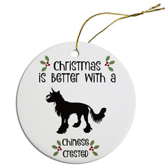 Dog Breed Specific Round Christmas Ornament