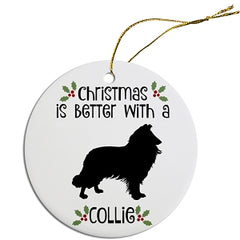 Dog Breed Specific Round Christmas Ornament