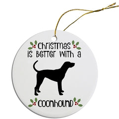 Dog Breed Specific Round Christmas Ornament