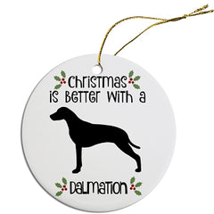 Dog Breed Specific Round Christmas Ornament