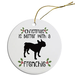 Dog Breed Specific Round Christmas Ornament