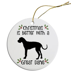 Dog Breed Specific Round Christmas Ornament