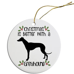 Dog Breed Specific Round Christmas Ornament