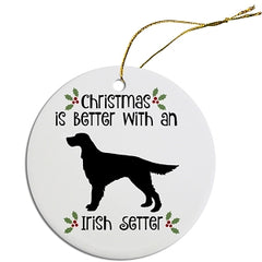 Dog Breed Specific Round Christmas Ornament