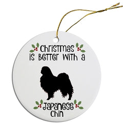 Dog Breed Specific Round Christmas Ornament