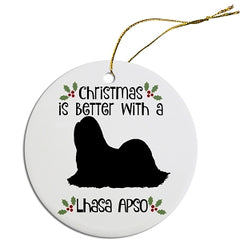 Dog Breed Specific Round Christmas Ornament