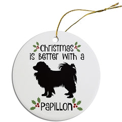 Dog Breed Specific Round Christmas Ornament