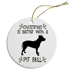 Dog Breed Specific Round Christmas Ornament