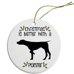 Dog Breed Specific Round Christmas Ornament