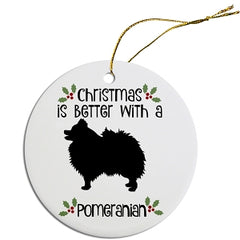 Dog Breed Specific Round Christmas Ornament