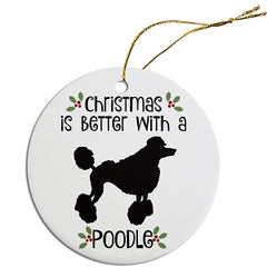 Dog Breed Specific Round Christmas Ornament