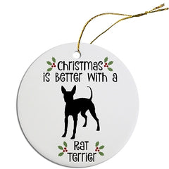 Dog Breed Specific Round Christmas Ornament