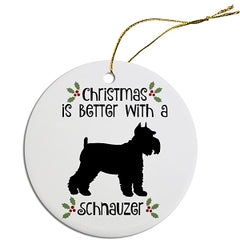 Dog Breed Specific Round Christmas Ornament