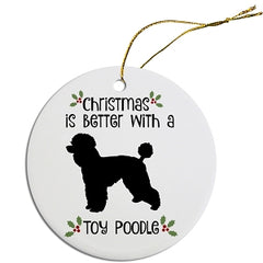 Dog Breed Specific Round Christmas Ornament