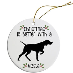 Dog Breed Specific Round Christmas Ornament