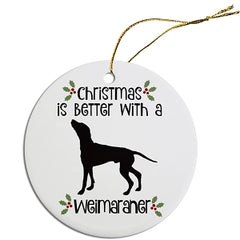 Dog Breed Specific Round Christmas Ornament