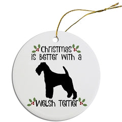 Dog Breed Specific Round Christmas Ornament