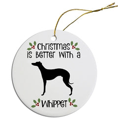 Dog Breed Specific Round Christmas Ornament