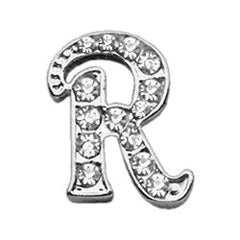 3-8" Clear Script Letter Sliding Charms A - Z