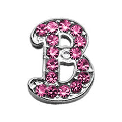 3-8" Pink Script Letter Sliding Charms A - Z