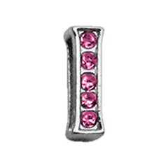 3-8" Pink Script Letter Sliding Charms A - Z