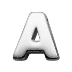 3-8" (10mm) Chrome Plated Charms A - Z
