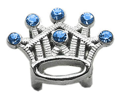 3/8" Slider Crystal Crown Charm
