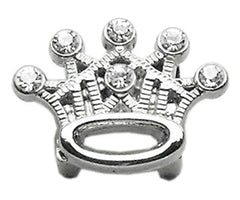 3/8" Slider Crystal Crown Charm