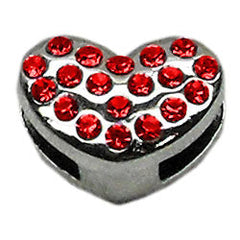 3/8" Slider Puffy Heart Charm