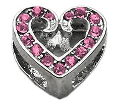 3/8" Slider Scripty Heart Charm