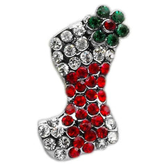 Christmas Holiday 10mm Slider Charms Red Stocking