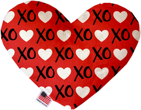 Red Xoxo Canvas Heart Dog Toy