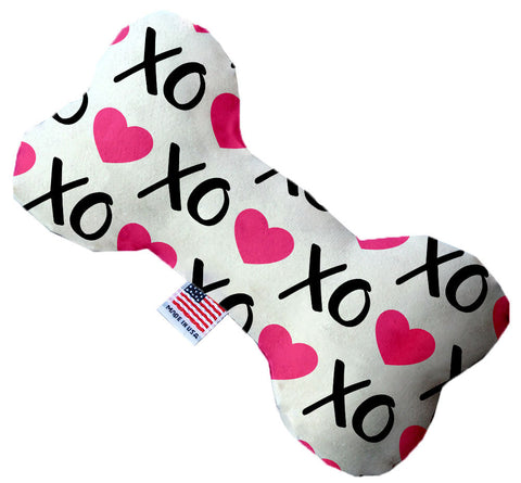 Pink Xoxo Inch Canvas Bone Dog Toy