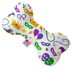 Confetti Fleur De Lis Mardi Gras Inch Stuffing Free Bone Dog Toy