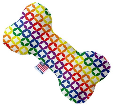 Rainbow Bright Diamonds Inch Canvas Bone Dog Toy