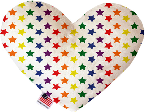 Rainbow Stars Inch Canvas Heart Dog Toy