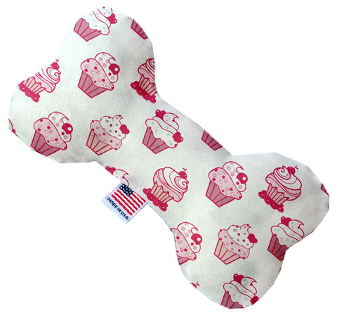 Pink Whimsy Cupcakes Inch Canvas Bone Dog Toy