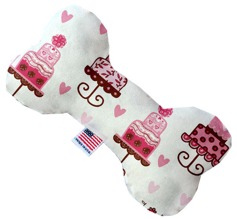 Pink Fancy Cakes Inch Canvas Bone Dog Toy