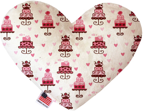 Pink Fancy Cakes Inch Canvas Heart Dog Toy