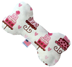 Pink Fancy Cakes Inch Stuffing Free Bone Dog Toy