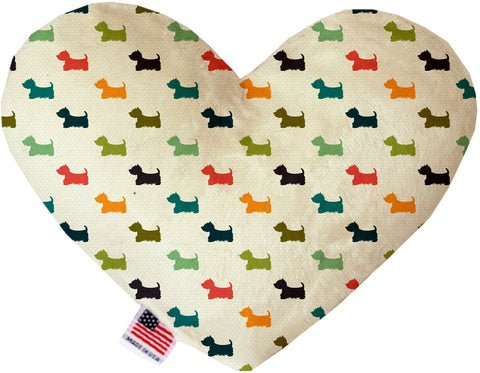 It Is A Westie's World Inch Canvas Heart Dog Toy