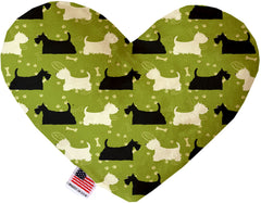 Scottie And Westie Inch Canvas Heart Dog Toy