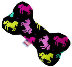 Confetti Unicorns Inch Canvas Bone Dog Toy